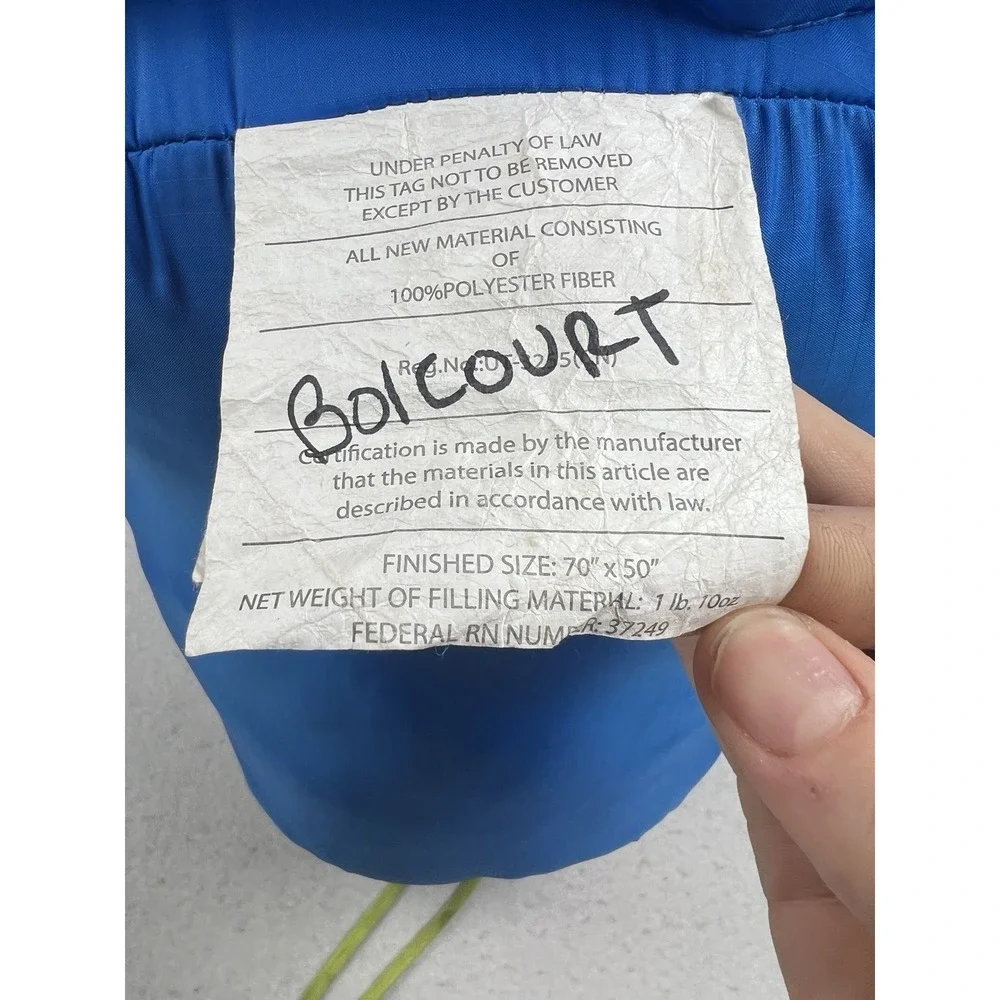 Youth Boy's REI Co-Op Kindercone 30º Blue Mummy RH Zip Sleeping Bag 70x50 EUC
